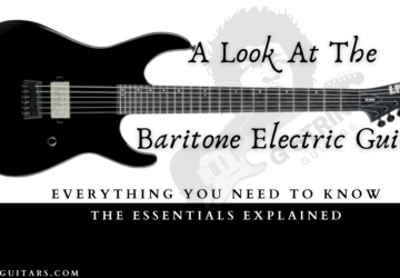 baritone electric guitar - A Feature Image of a EAP Electric Baritone Guitar in black