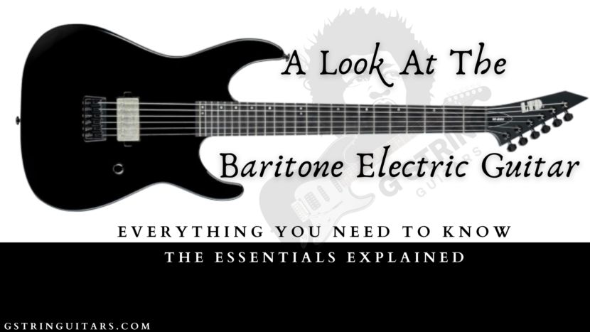 baritone electric guitar - A Feature Image of a EAP Electric Baritone Guitar in black